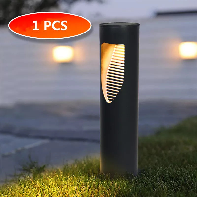 outdoor lighting Lumière de jardin lumière LED solaire IP65 lampe de pelouse simplicité moderne lumières extérieures solaires paysage pelouse borne lumineuse