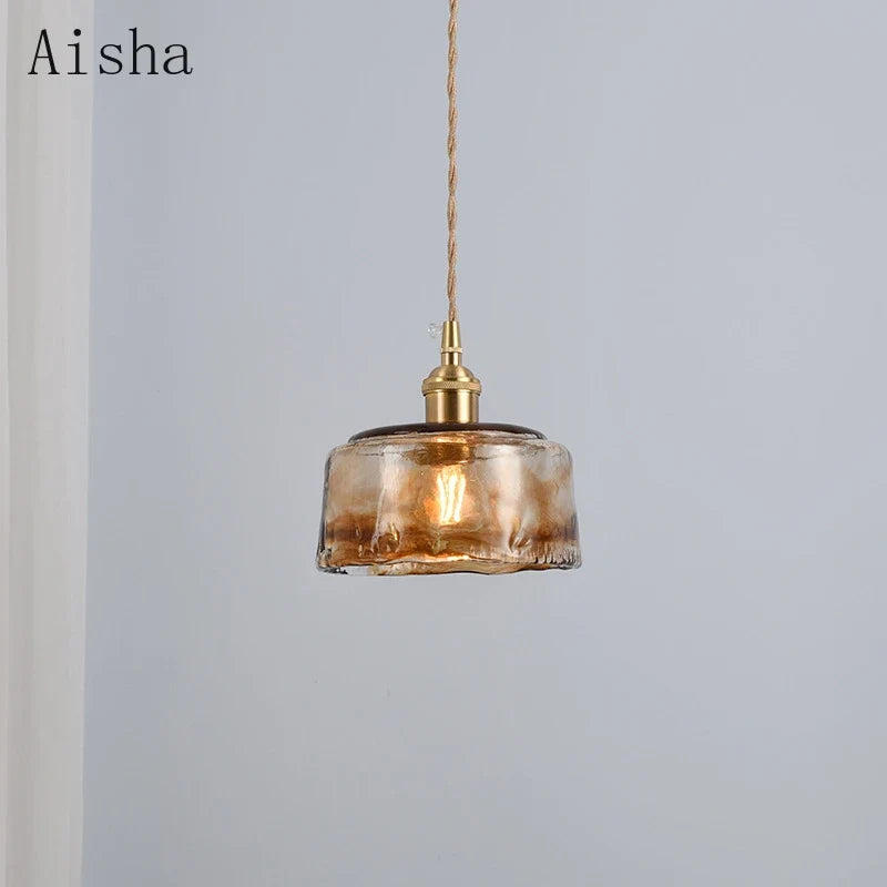 suspension en verre rétro style industriel pour intérieur décoratif