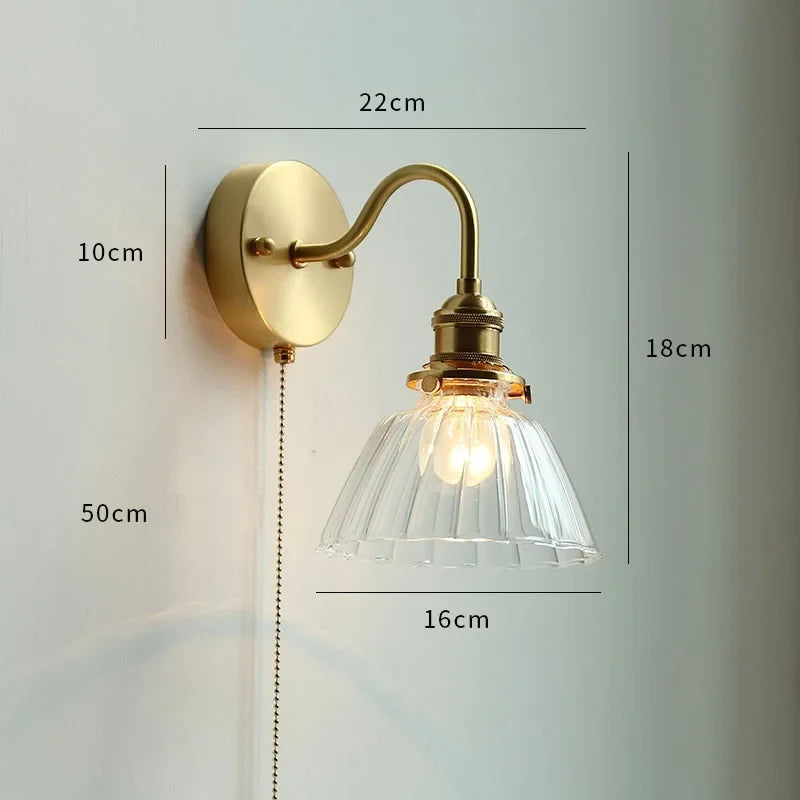 Applique murale LED cuivre moderne nordique