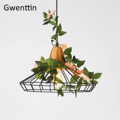 suspension moderne en bois avec éclairage led pour plantes
