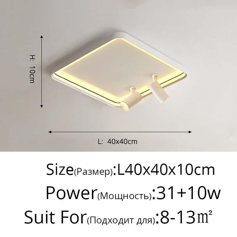 Plafonnier moderne à LEDs lumières pour salon chambre intérieur rond carré Rectangle monté en Surface éclairage