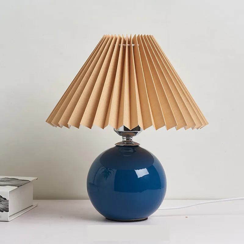 Lampe de table plissée coréenne