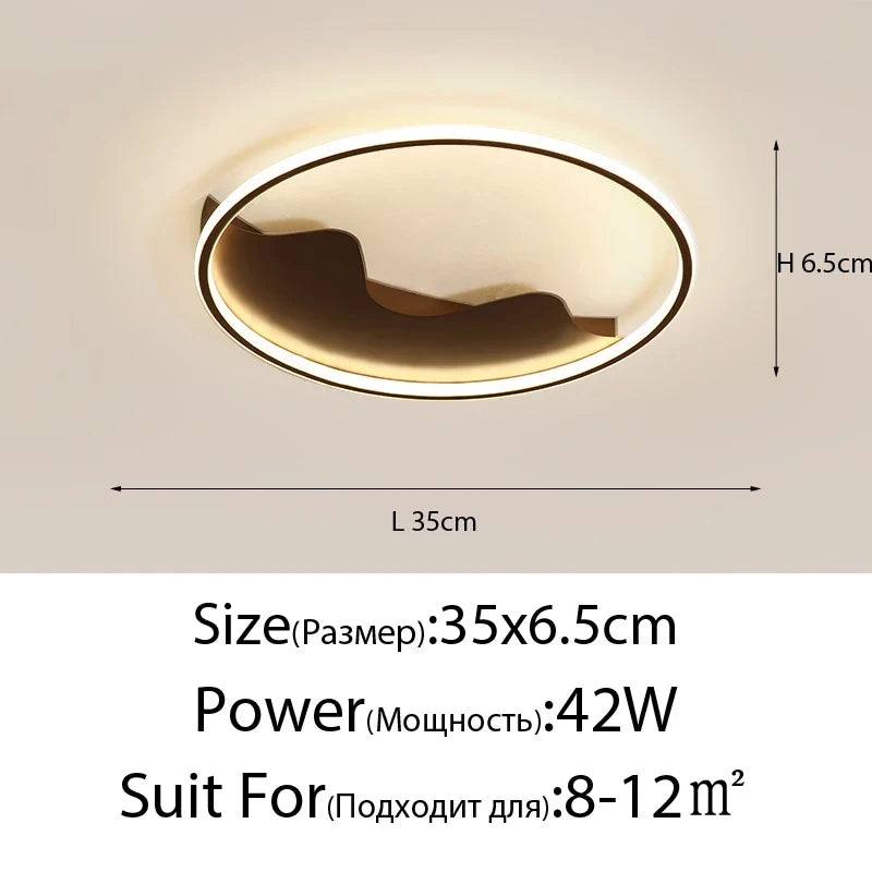 plafonnier en aluminium rond pour luminaires décoratifs d'intérieur
