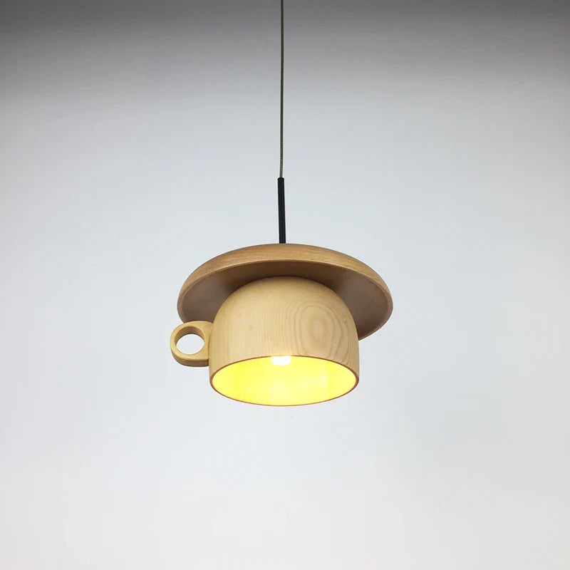 suspension créative en bois pour café et restaurant décor nordique