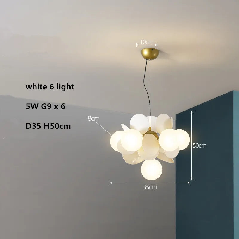 lustre led globe en verre acrylique coloré pour enfants