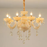 lustre en cristal européen créatif pour ambiance luxueuse