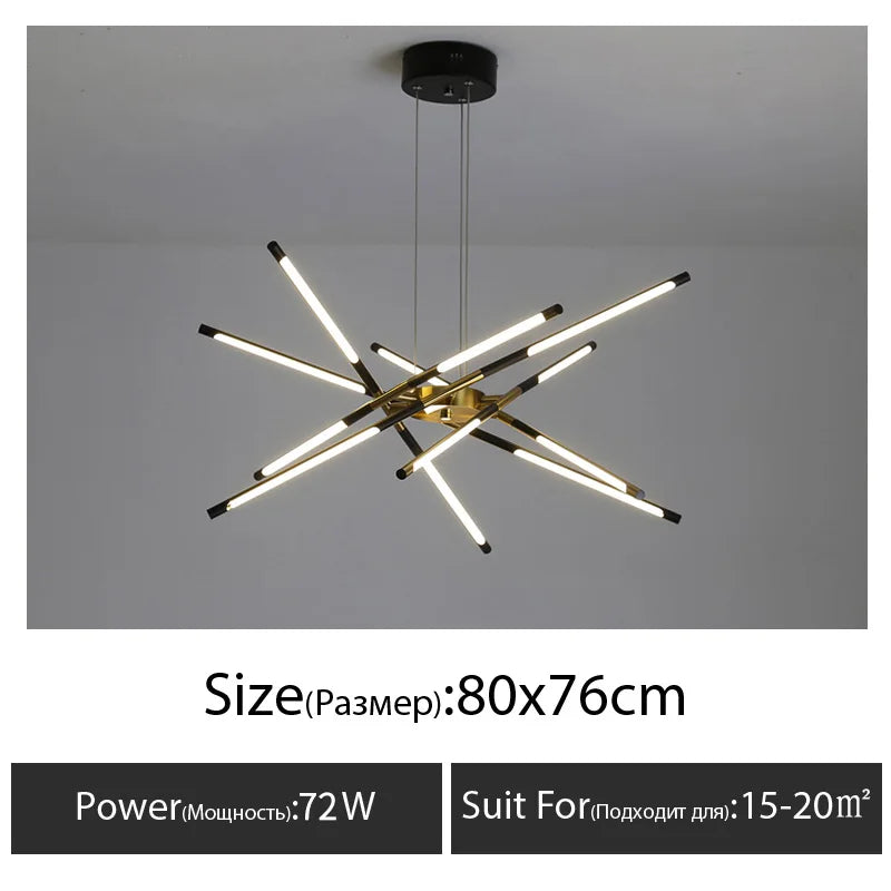 Light luxury style Nordic restaurant chandelier, simple modern atmosphere creative living room bedroom lighting net red led lamp