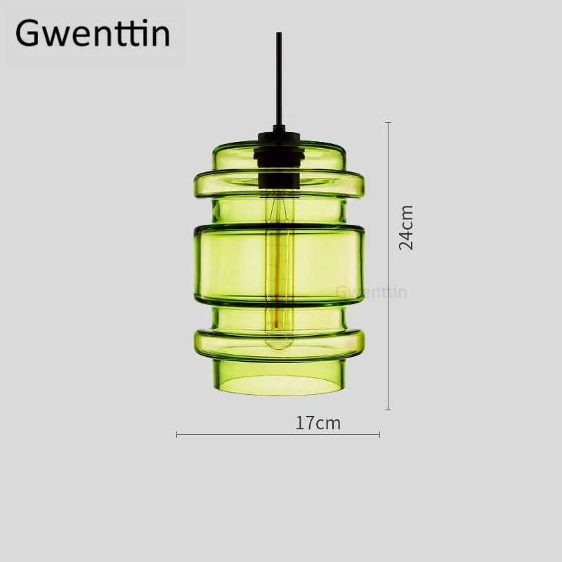 suspension moderne en verre teinté pour décoration intérieure