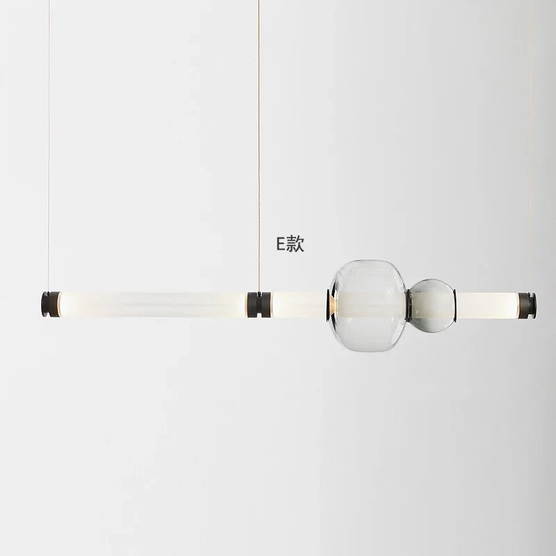 Salon moderne suspension simple duplex bâtiment hall escalier personnalité verre salle à manger suspension