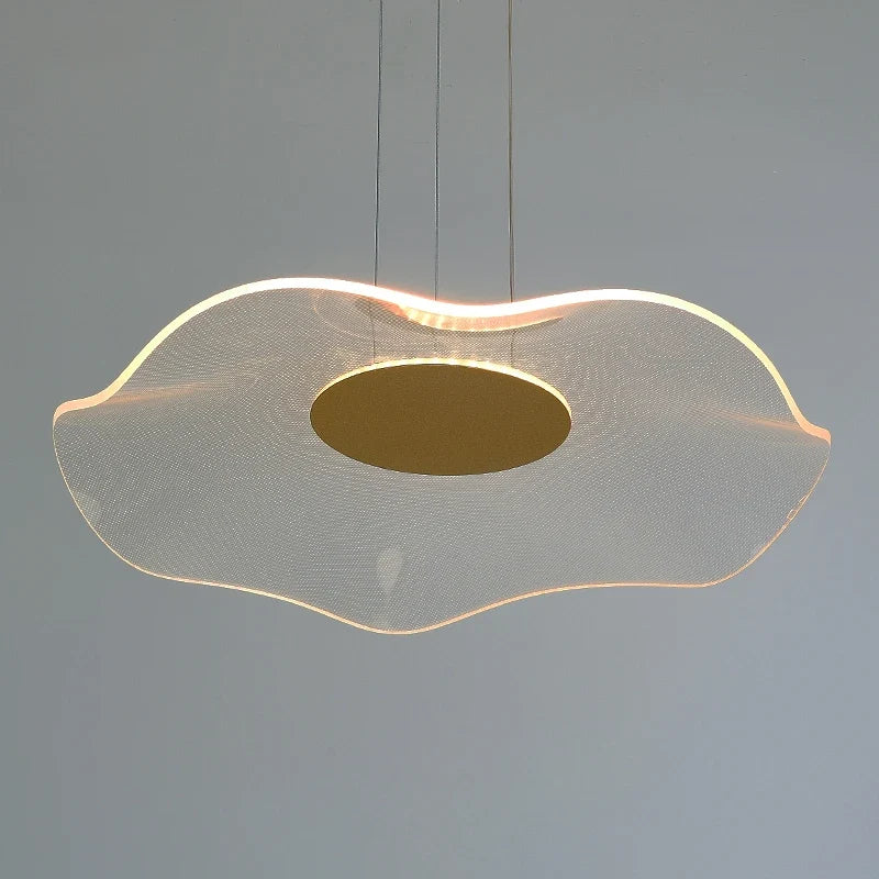 lampe led simple moderne lustre nordique feuille de lotus gradation