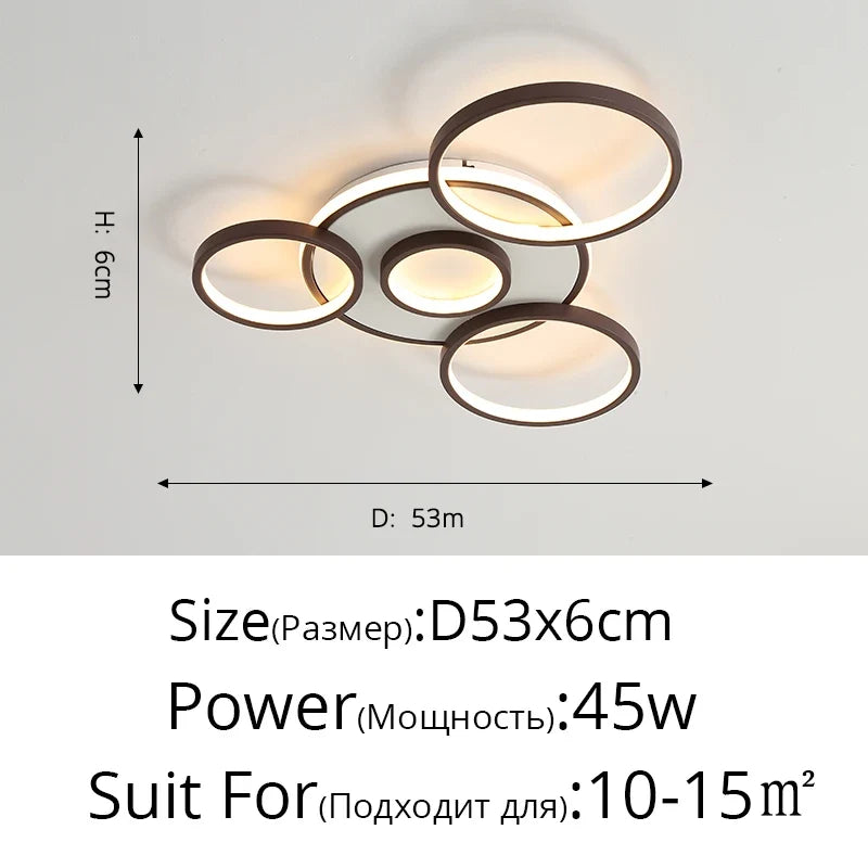 lustre led moderne en bois et aluminium pour éclairage intérieur