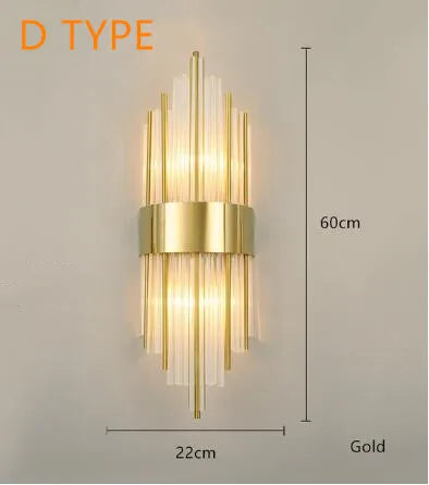 applique murale en cristal pour décor créatif rétro et moderne
