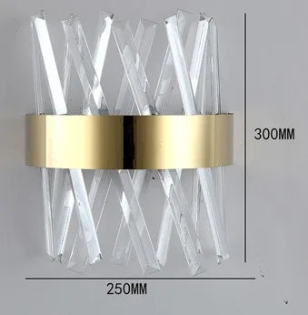 applique murale moderne led en cristal design élégant pour intérieur