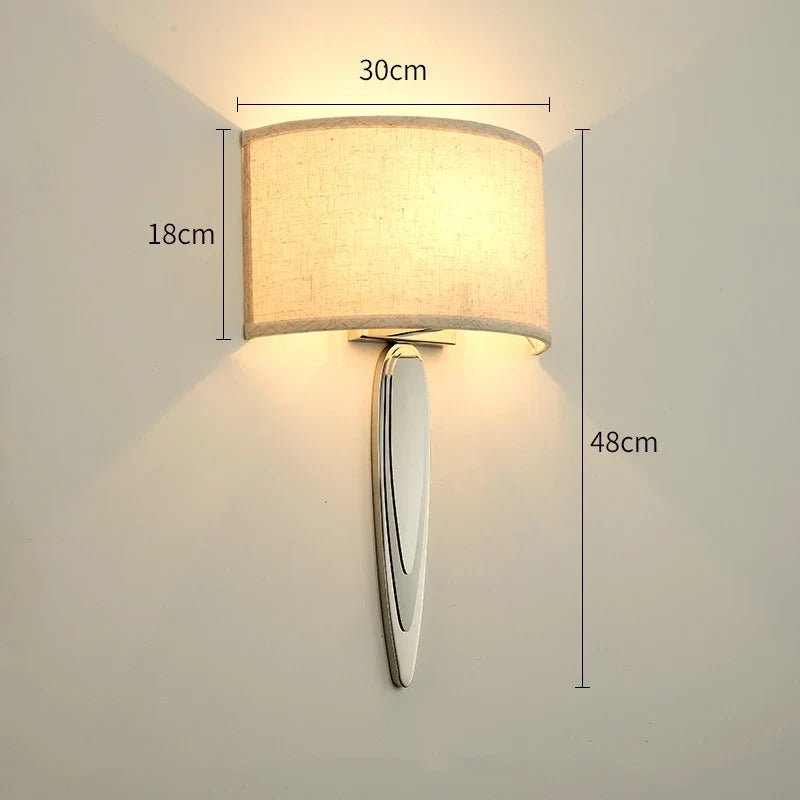 applique murale en tissu pour éclairage décoratif design moderne