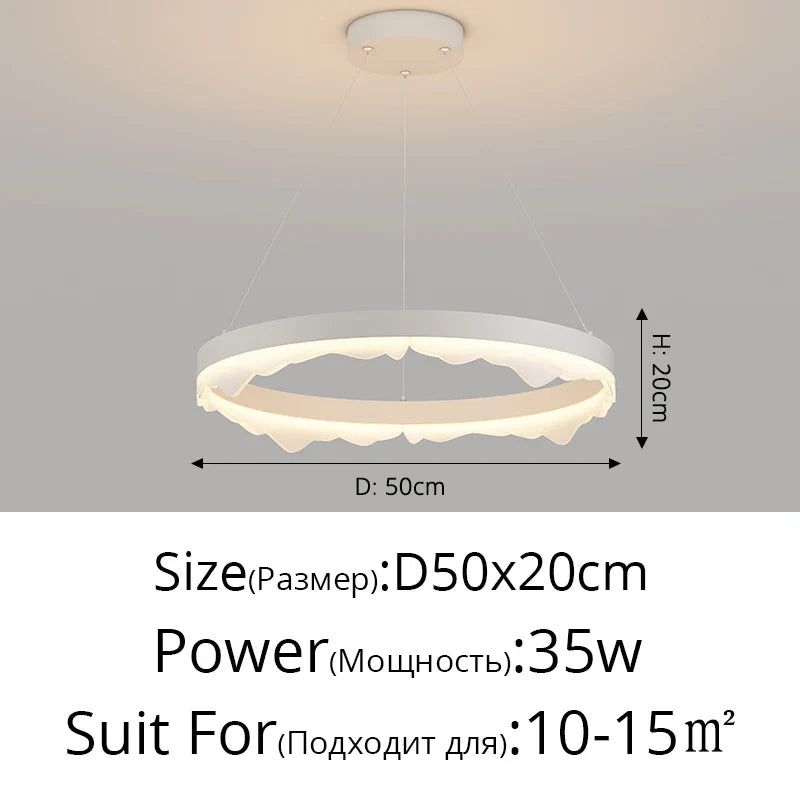 lustre rond créatif de luxe moderne pour décoration maison