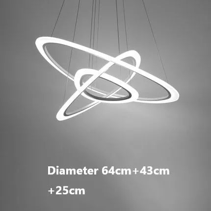 suspension moderne à LED en acrylique pour intérieur élégant