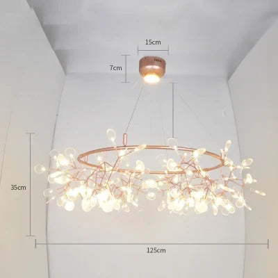 suspension led art déco en acier inoxydable et acrylique
