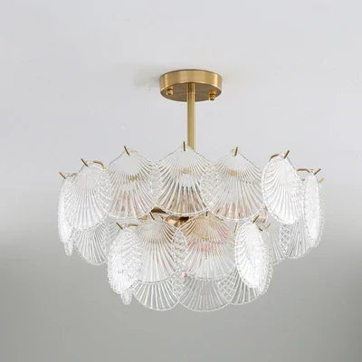 suspension en cristal design nordique luxueux éclairage d'ambiance
