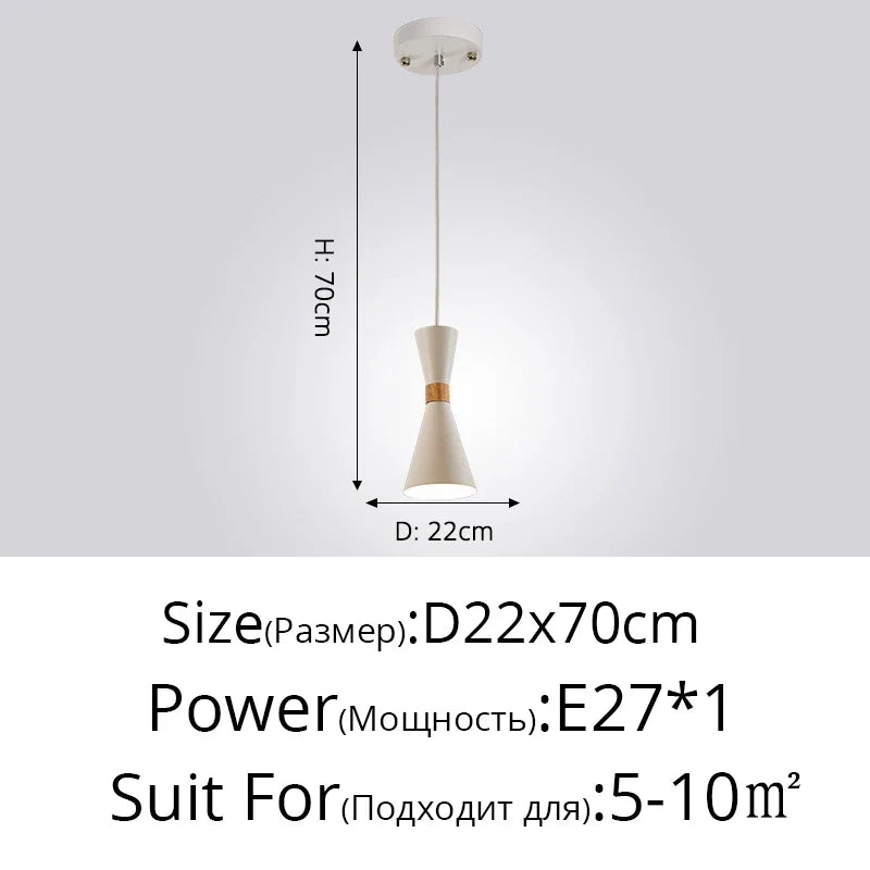 suspension moderne en bois créative macaron