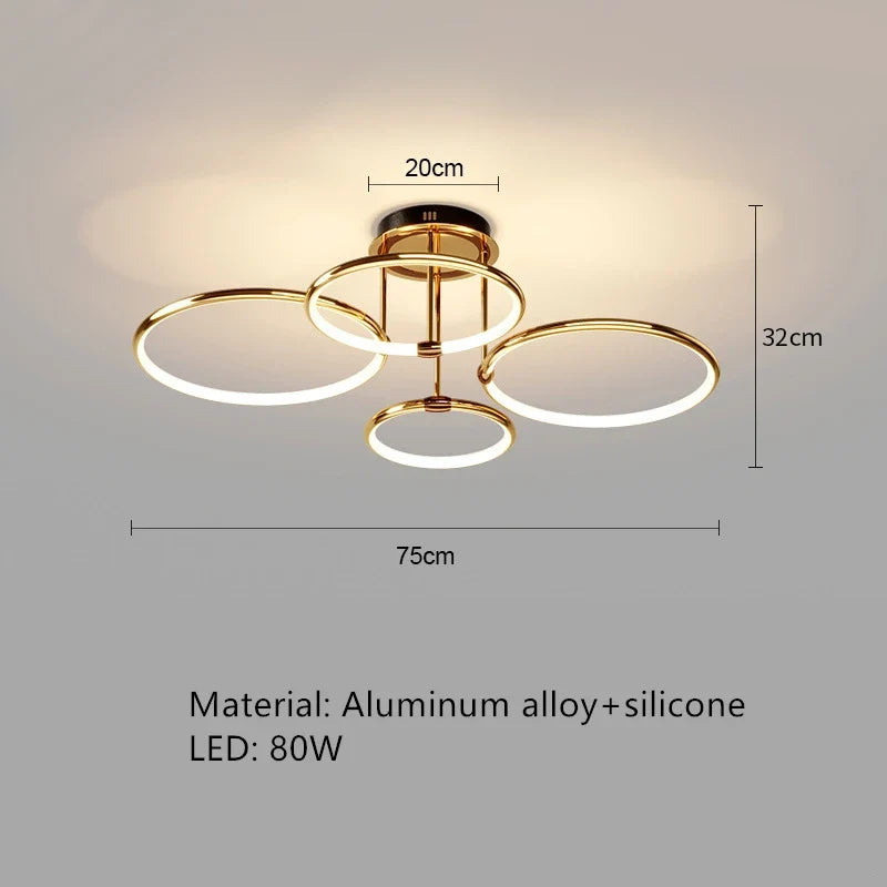 lustre led moderne avec télécommande et variateur pour intérieur