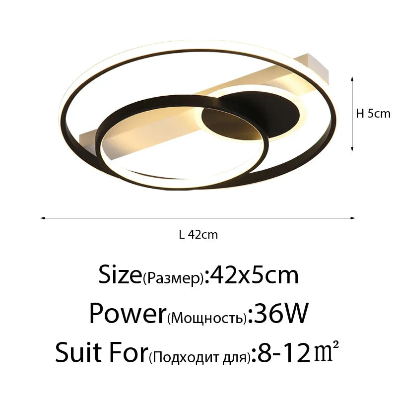 plafonnier moderne ultra mince design simple pour intérieur lumineux