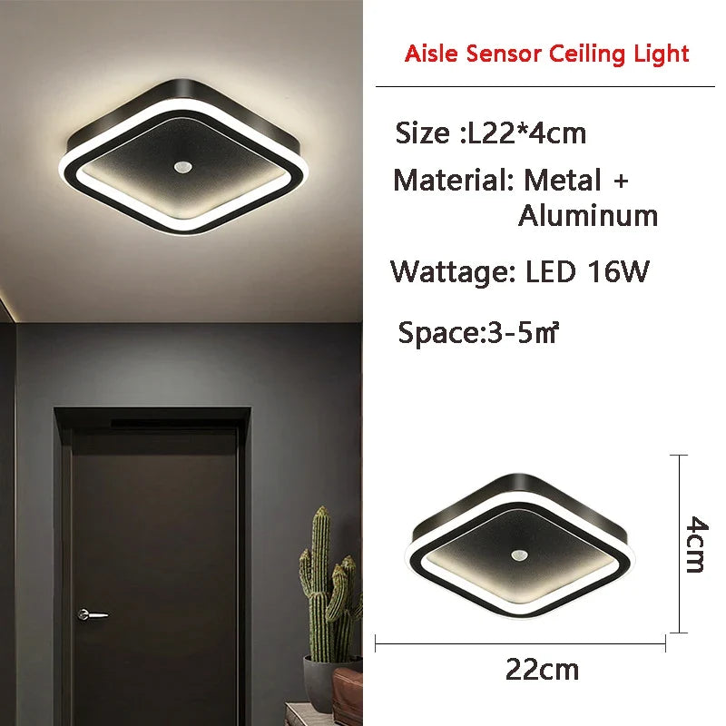 plafonnier led à induction avec capteur de mouvement pour intérieur