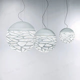 suspension led modernes avec abat-jour creux puzzles