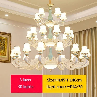 lustre en céramique moderne pour un éclairage élégant intérieur