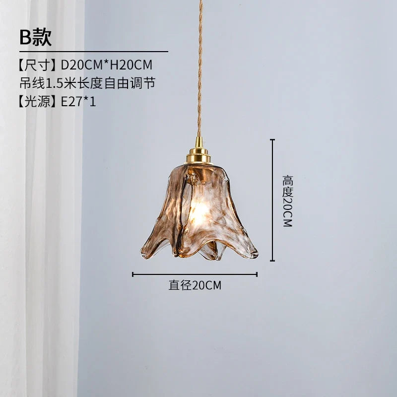 suspension en verre rétro style industriel pour intérieur décoratif