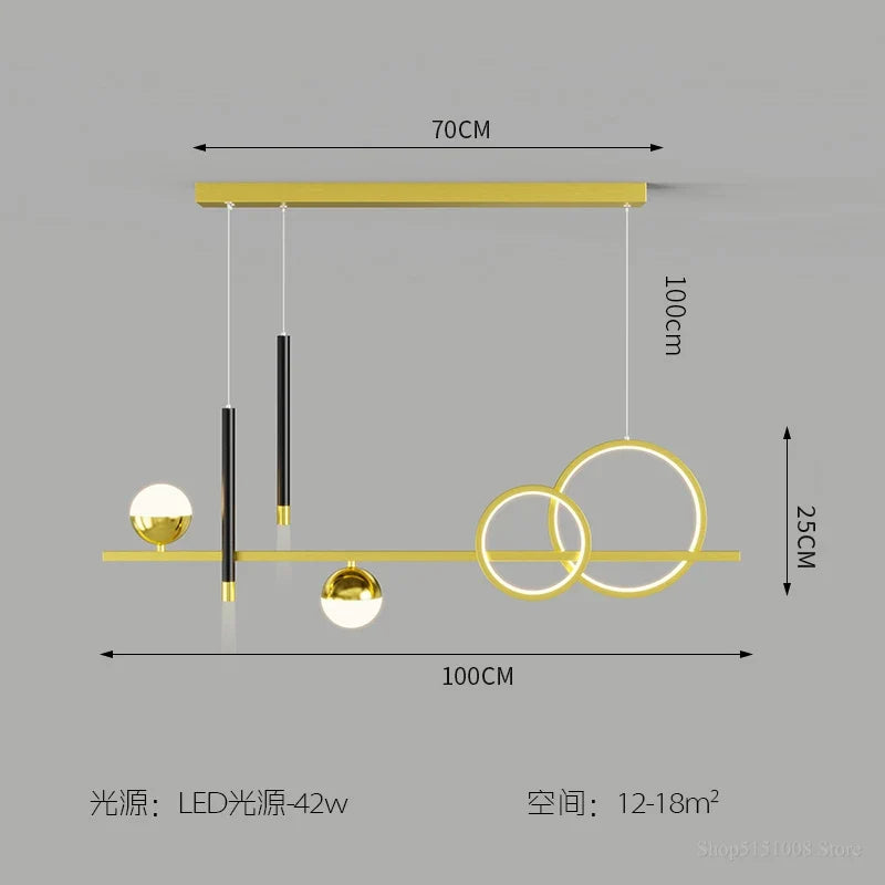 lustre de luxe nordique lumière led moderne créatif