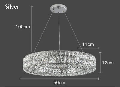 suspension en cristal design postmoderne pour intérieur élégant