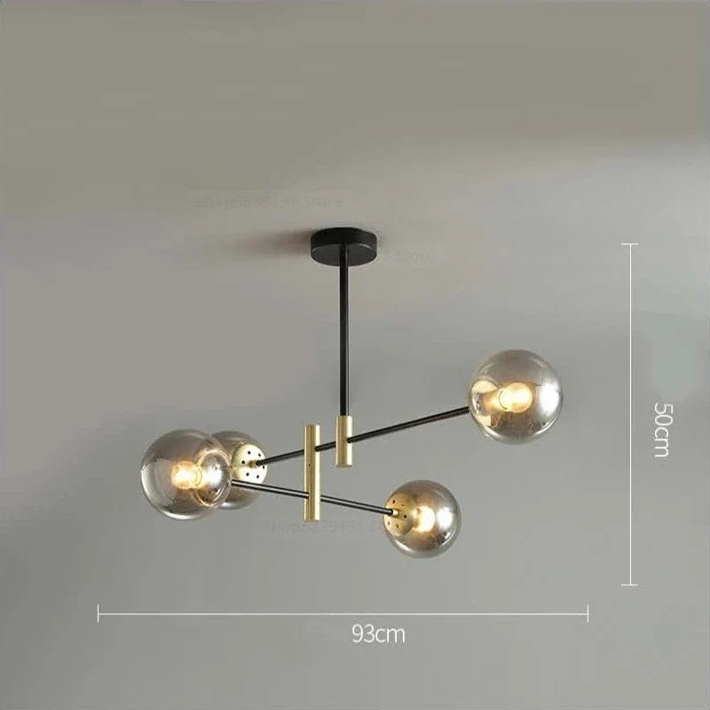 lustre led moderne boule de verre nordique luminaires créatifs