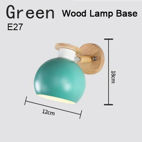 applique murale moderne en fer et bois à led