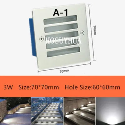 Étanche IP65 3W 5W Led lampe souterraine encastré escalier sol Spot lumière sol jardin paysage mur éclairage extérieur 85 ~ 265V