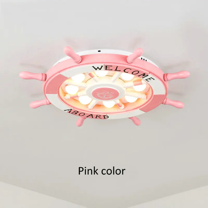 lustre méditerranéen en bois pour enfants avec led