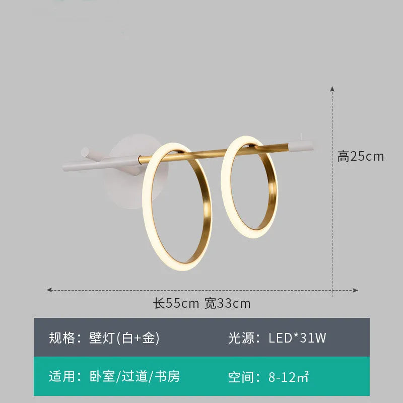suspension LED design moderne pour décoration intérieure