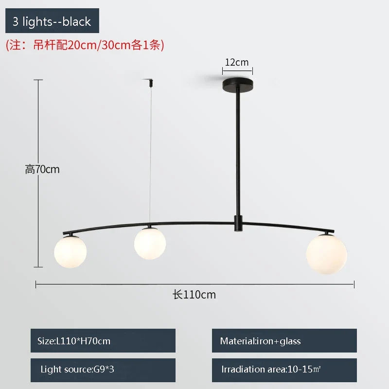 suspension moderne en métal et verre pour intérieur