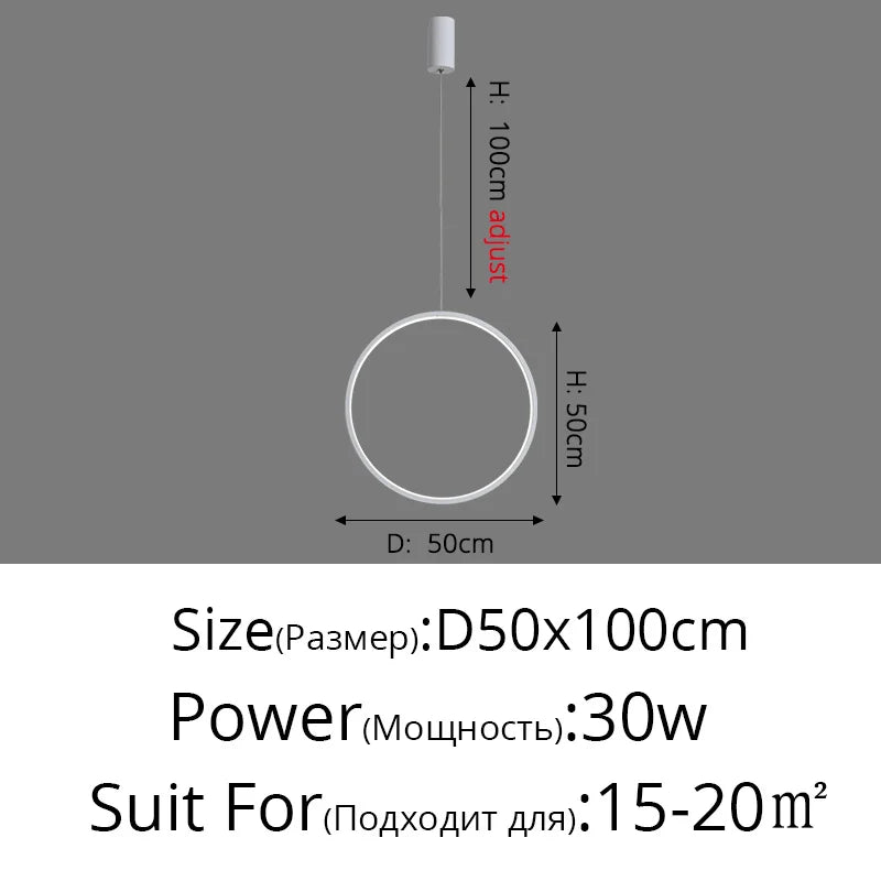 suspension circulaire moderne idéale pour bar ou cuisine