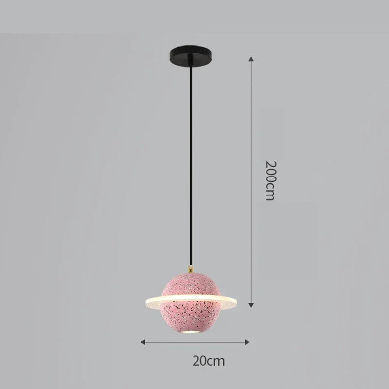 suspension en résine planet pour décoration intérieure moderne