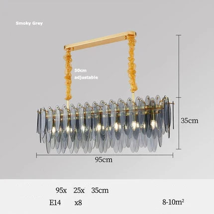 lustre led art déco en fer et verre design élégant pour éclairage moderne