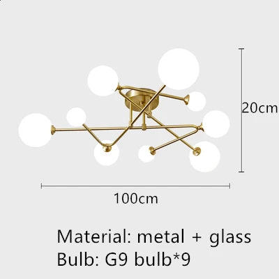 lustre moderne en verre pour un éclairage élégant et tendance