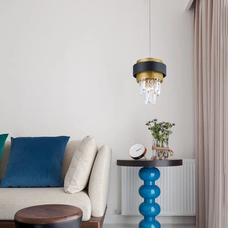 lustre en cristal de luxe design postmoderne pour intérieur élégant