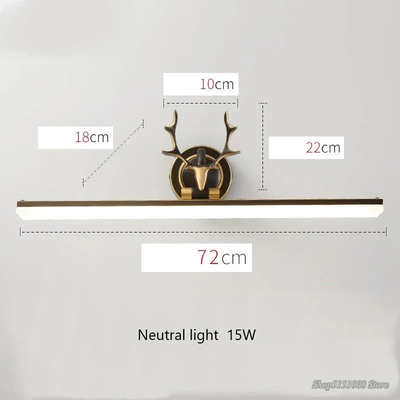 lumière led étanche pour miroir de salle de bain nordique
