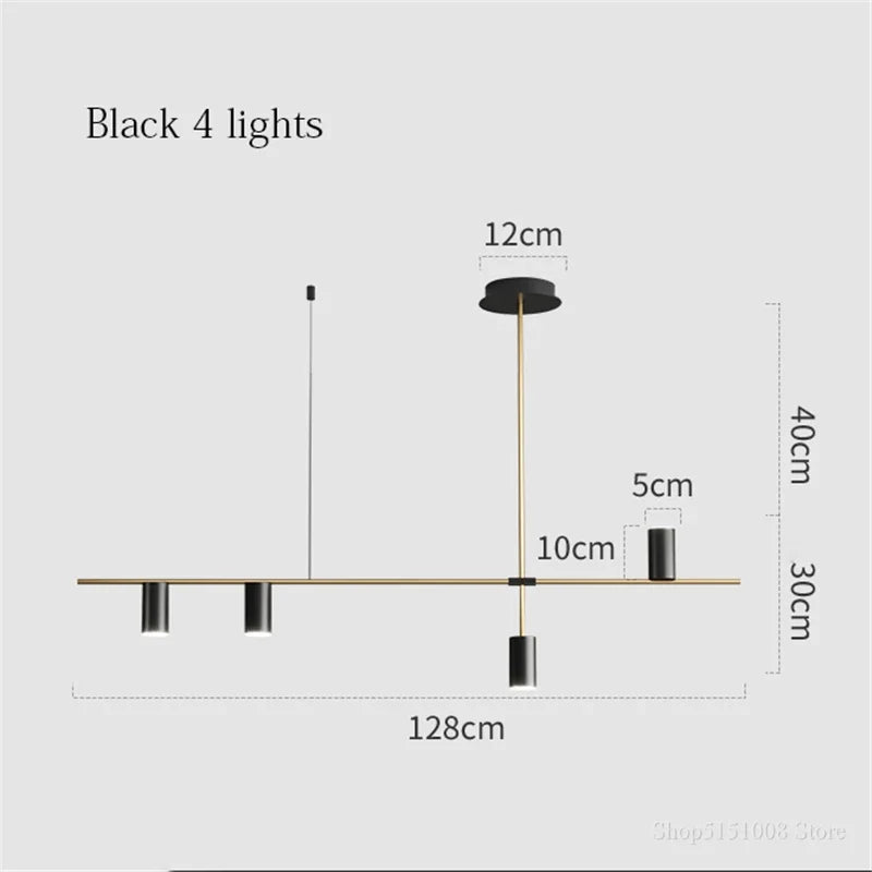 lustre simple led moderne pour café restaurant