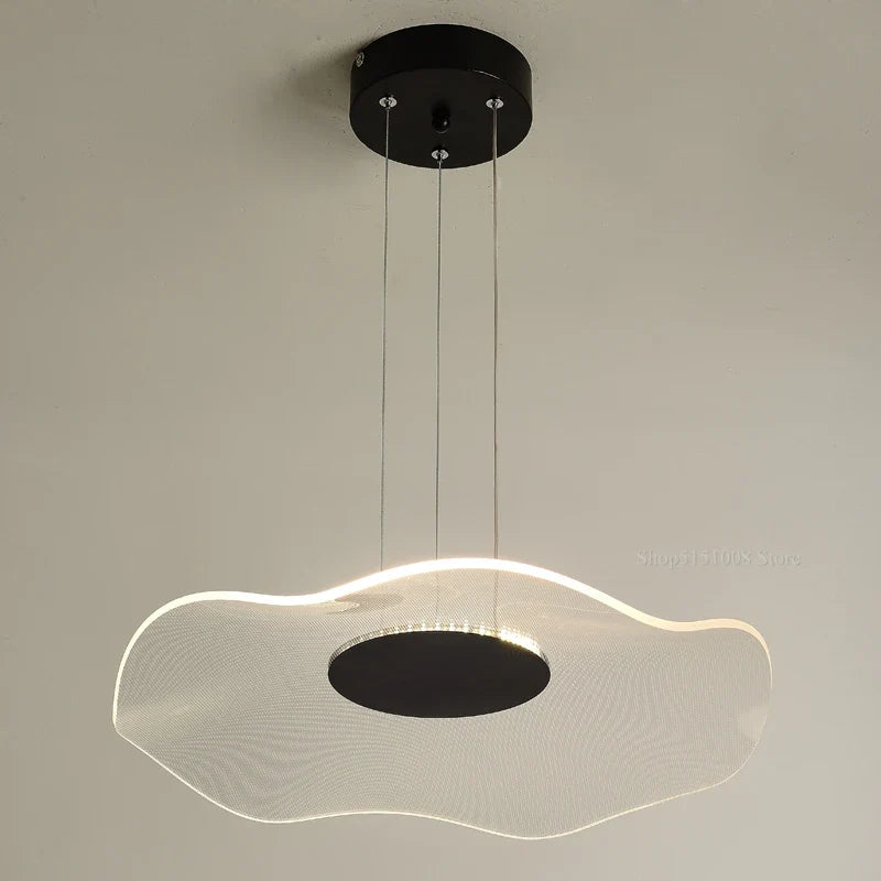 lampe led simple moderne lustre nordique feuille de lotus gradation