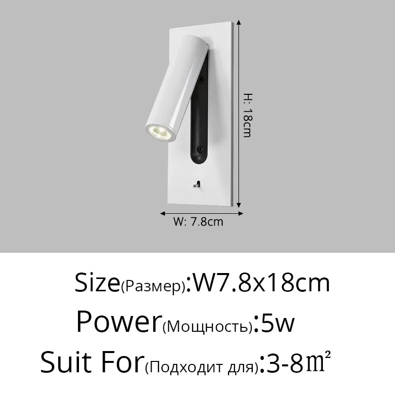 applique murale led multifonction avec chargeur usb intégré