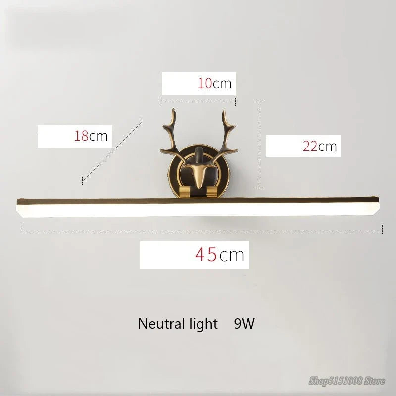 lumière led étanche pour miroir de salle de bain nordique