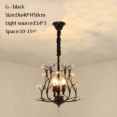 plafonnier led en cristal doré pour décoration moderne