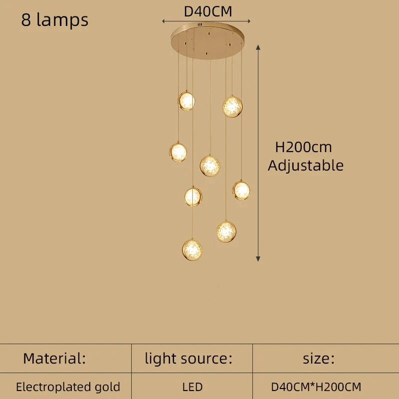lustre à led moderne design cristal pour un éclairage luxueux