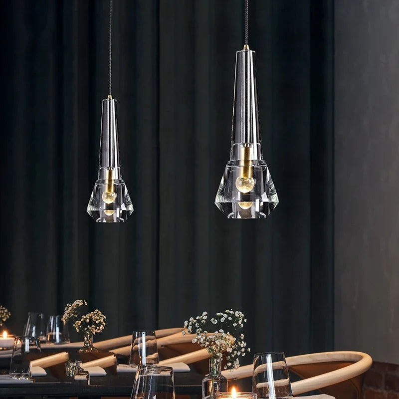 suspension en cristal de luxe pour décoration intérieure